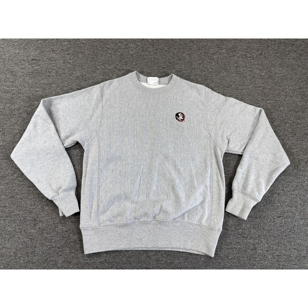 Florida State Seminoles FSU Sweatshirt Mens‎ Small Gray Champion Reverse Weave